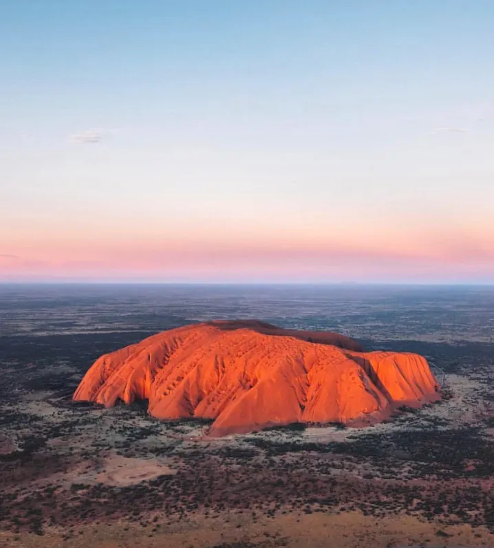 Uluru is famous for its stunning sunrises